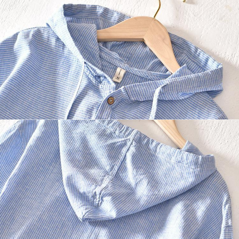 Sudadera con capucha de lino premium Oxford