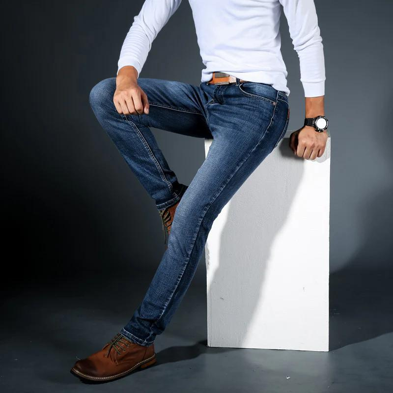 Jeans ajustados de mezclilla extensible para cruceros