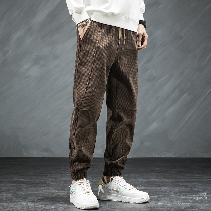 Pantalones jogger de sarga acanalada Hype