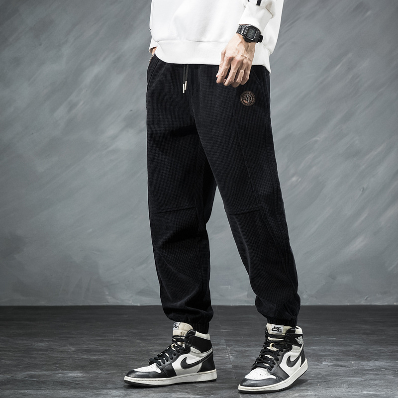 Pantalones jogger de sarga acanalada Hype