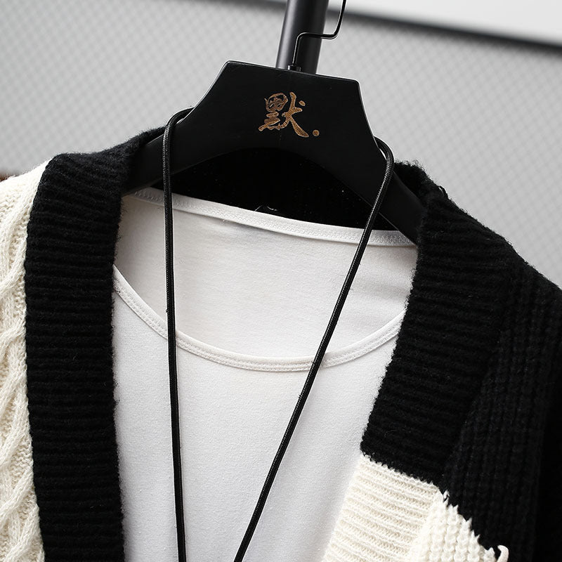 Cardigan de Punto Patchwork