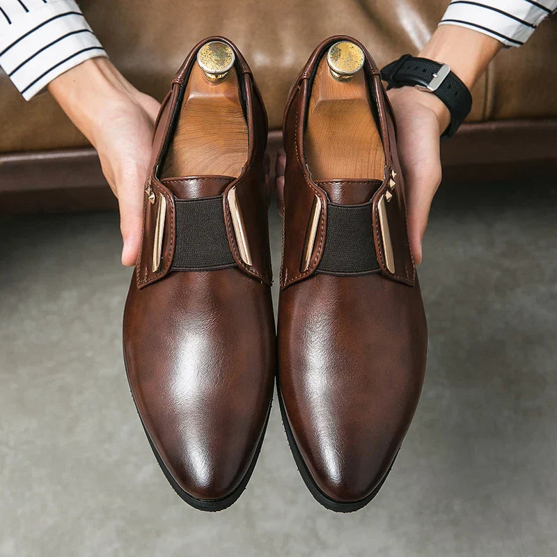 Zapatos de vestir de cuero genuino Salvatore
