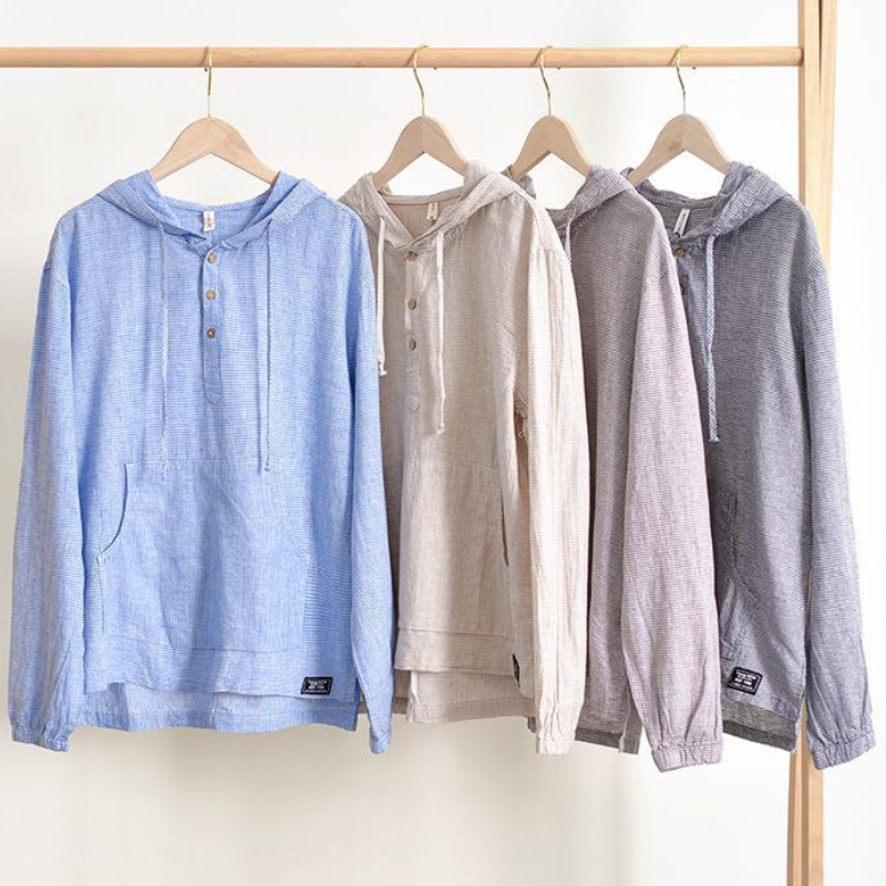 Sudadera con capucha de lino premium Oxford