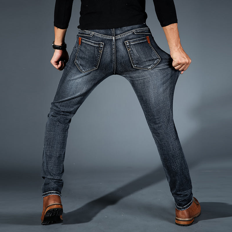 Jeans ajustados de mezclilla extensible para cruceros