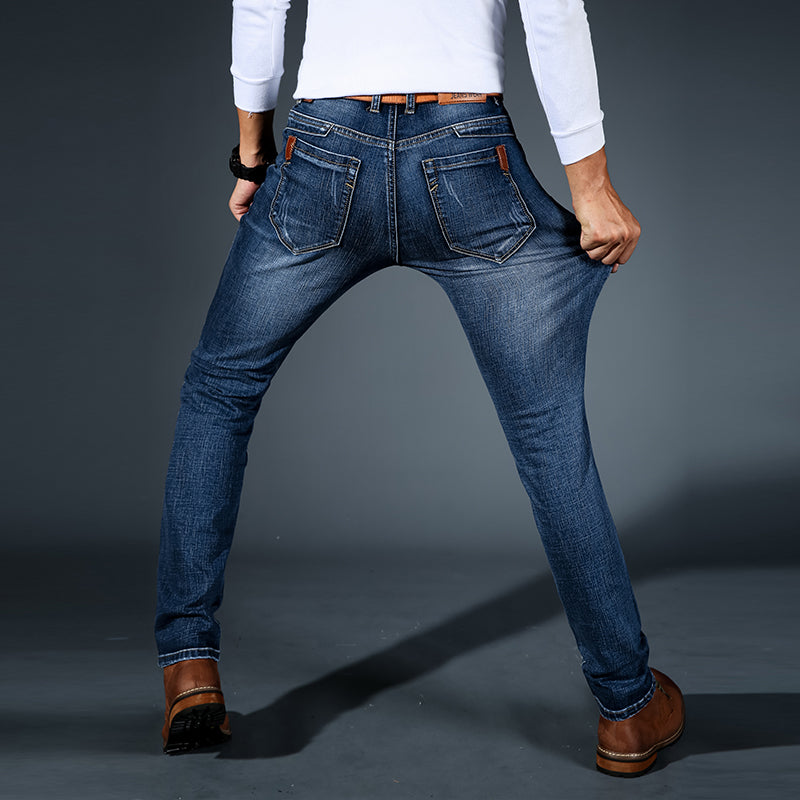 Jeans ajustados de mezclilla extensible para cruceros