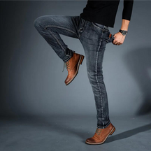 Jeans ajustados de mezclilla extensible para cruceros