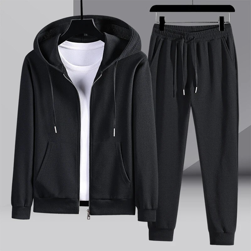 Conjunto de ropa de descanso de punto canalé