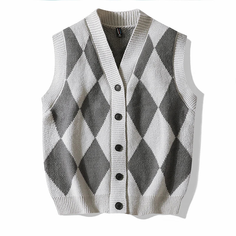 Chaleco de lana Oxford Argyle