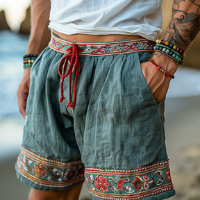 Pantalones cortos de lino vintage Lumiere