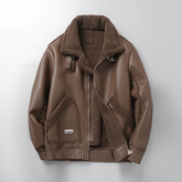 Chaqueta de cuero Sherpa Maverick