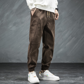 Pantalones jogger de sarga acanalada Hype