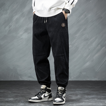 Pantalones jogger de sarga acanalada Hype