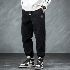 Pantalones jogger de sarga acanalada Hype