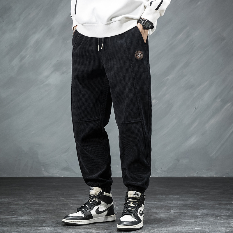 Pantalones jogger de sarga acanalada Hype