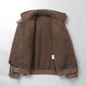Chaqueta de cuero Sherpa Maverick