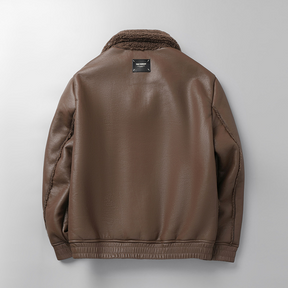 Chaqueta de cuero Sherpa Maverick