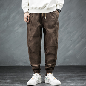Pantalones jogger de sarga acanalada Hype
