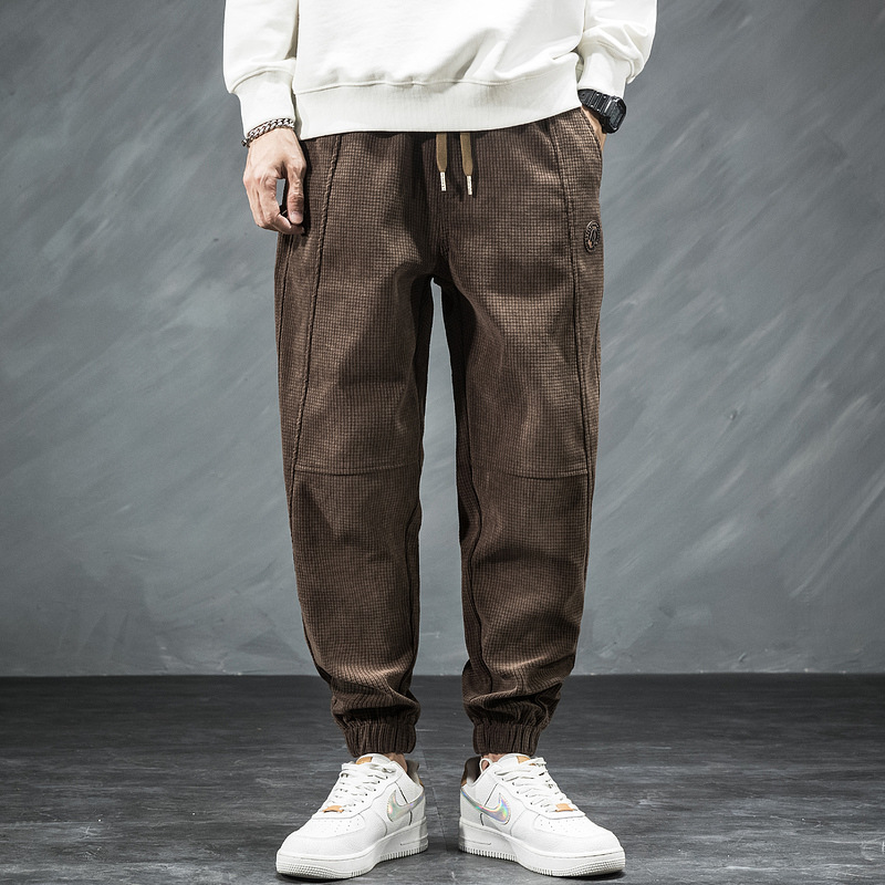 Pantalones jogger de sarga acanalada Hype