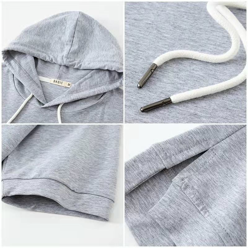 Sudadera con Capucha de Manga Corta Hype