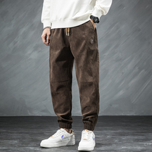 Pantalones jogger de sarga acanalada Hype