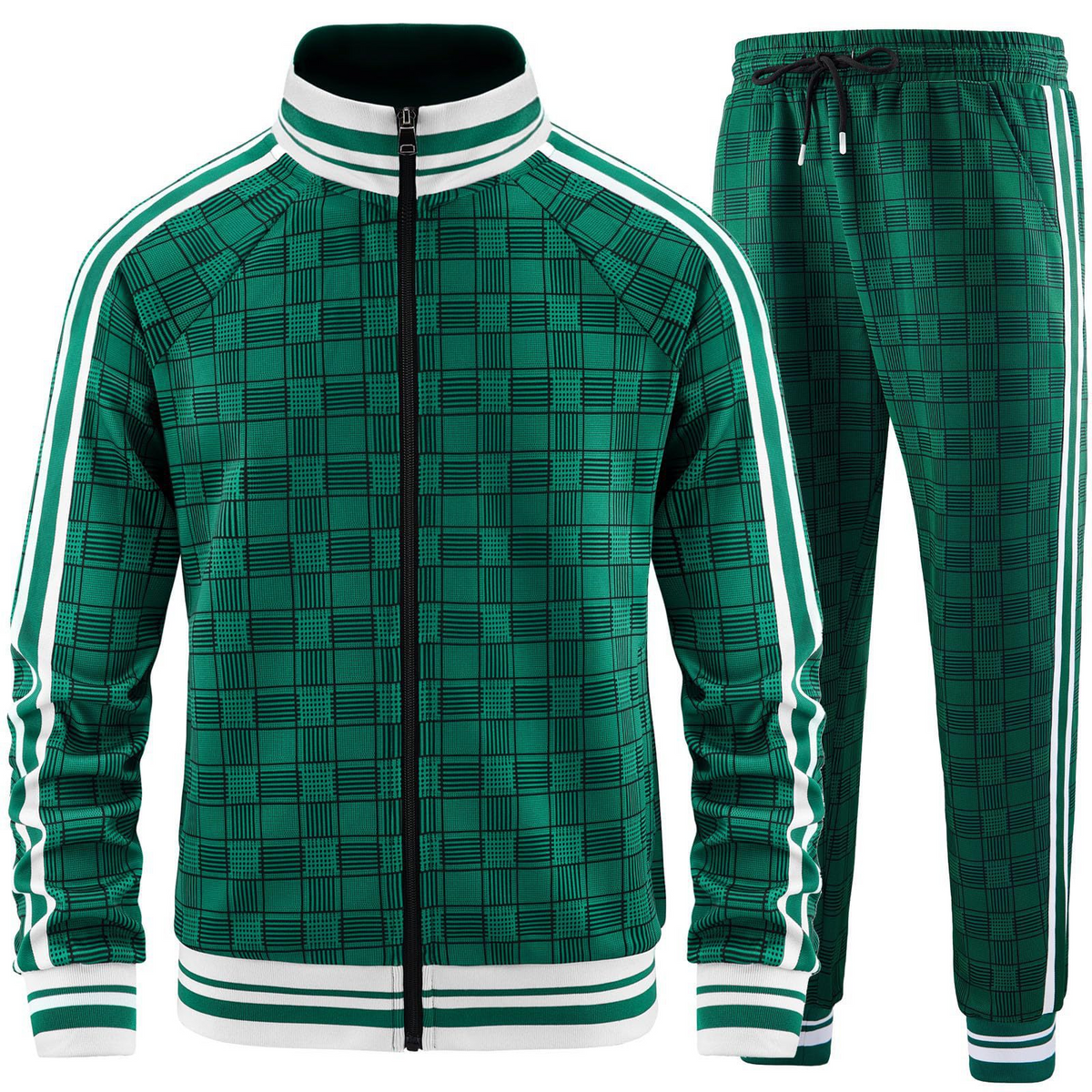 Conjunto de chándal con pantalones tipo rejilla Axel