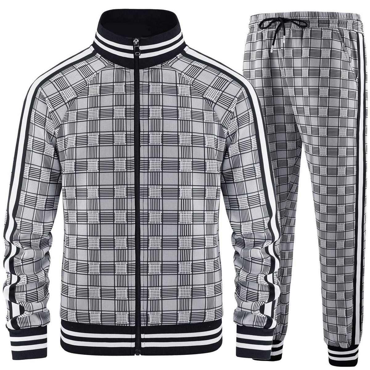 Conjunto de chándal con pantalones tipo rejilla Axel