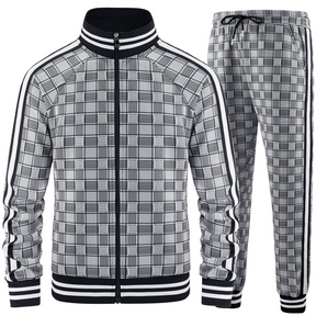 Conjunto de chándal con pantalones tipo rejilla Axel