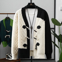 Cardigan de Punto Patchwork
