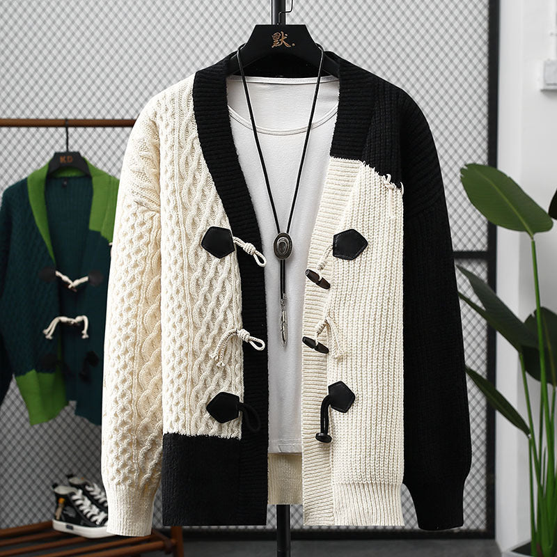 Cardigan de Punto Patchwork