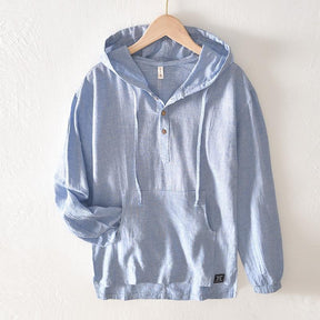 Sudadera con capucha de lino premium Oxford