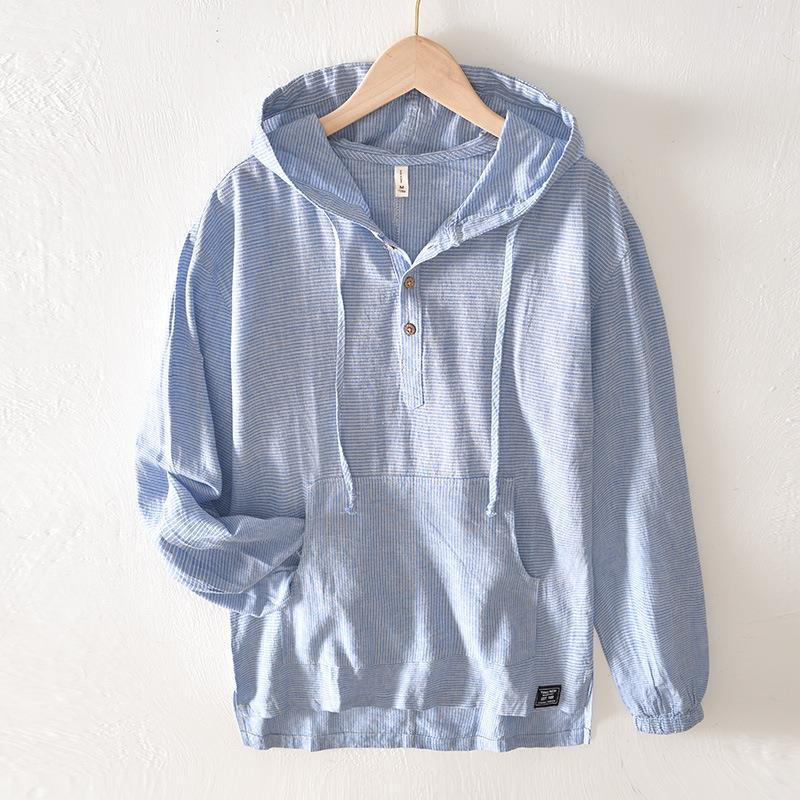 Sudadera con capucha de lino premium Oxford
