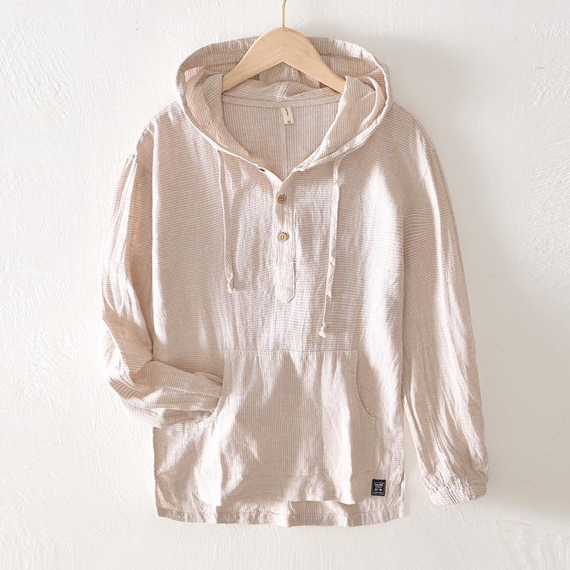 Sudadera con capucha de lino premium Oxford