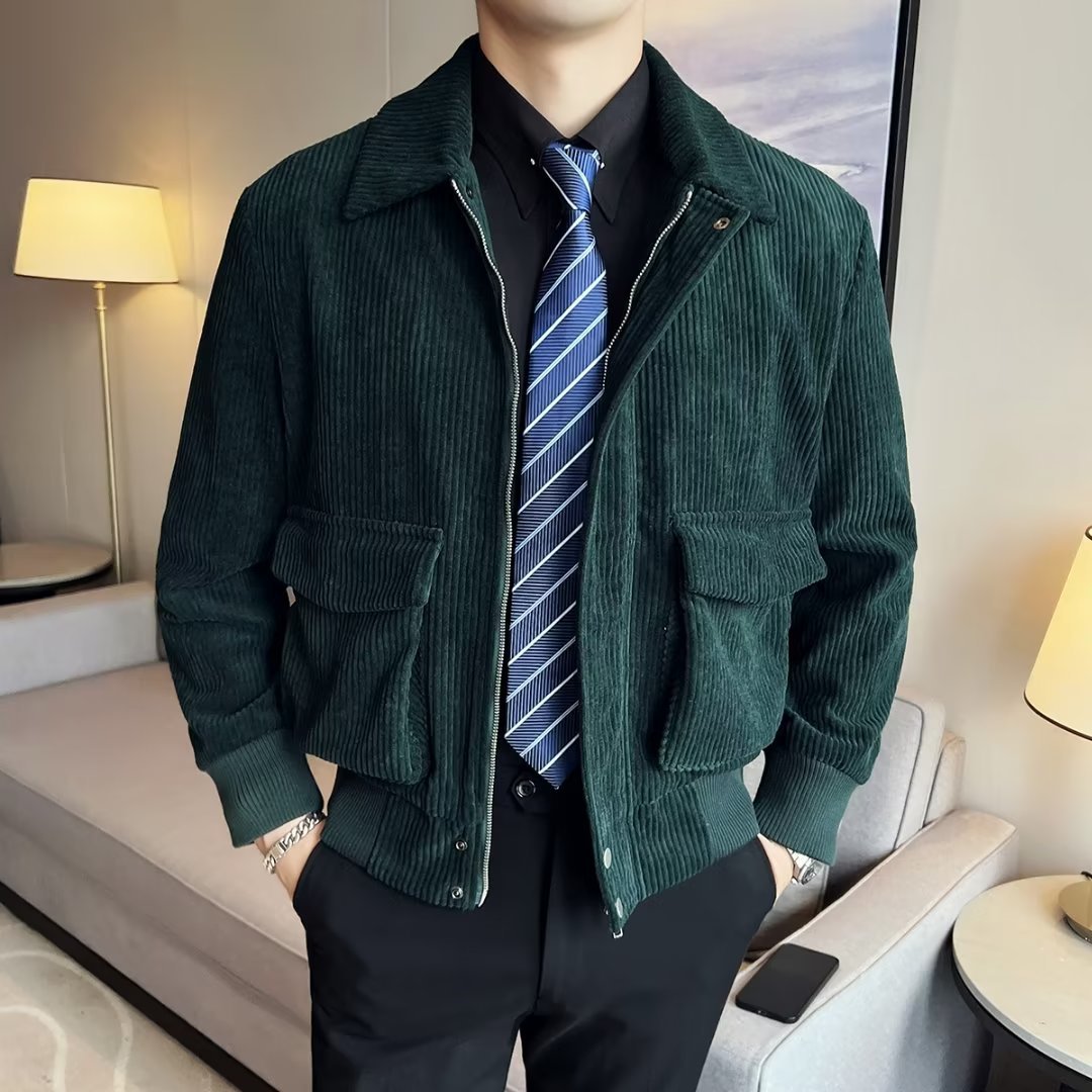 Chaqueta de pana con ícono