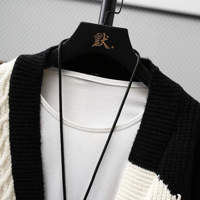 Cardigan de Punto Patchwork