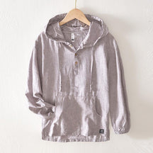 Sudadera con capucha de lino premium Oxford