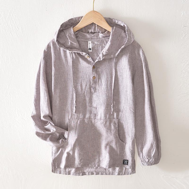 Sudadera con capucha de lino premium Oxford