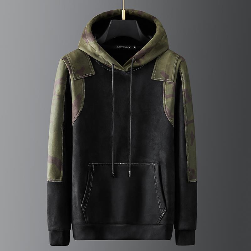 Sudadera con capucha de camuflaje blackout
