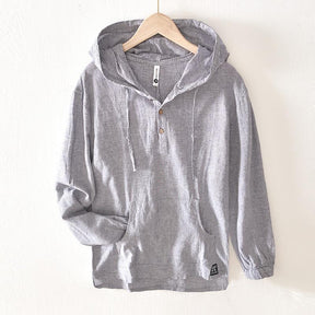 Sudadera con capucha de lino premium Oxford