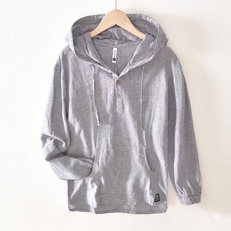 Sudadera con capucha de lino premium Oxford