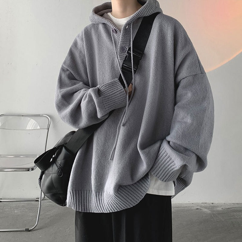 Sudadera con Capucha Grande de Punto Hype