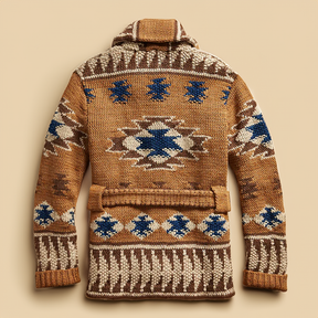 Cárdigan de lana Jacquard con romero