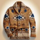 Cárdigan de lana Jacquard con romero